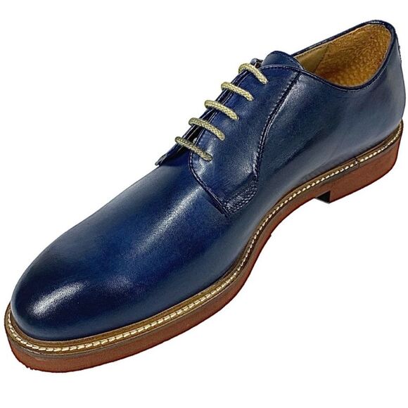 To Boot New York Joel Blue Leather Oxfords Men’s 11 D Made in Italy - Picture 3 of 7